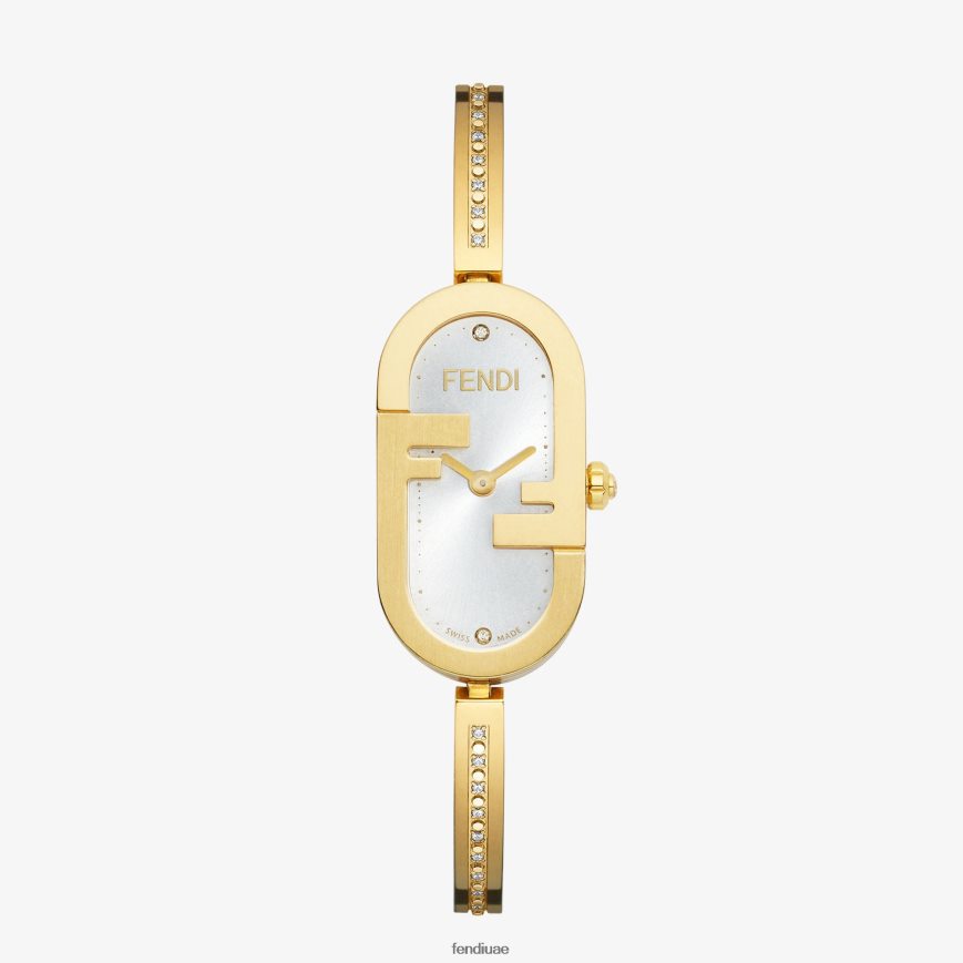14.80 × 28.30 ملم - ساعة بيضاوية بشعار أولوك ذهب Fendi نحيف مُكَمِّلات TNL80L313