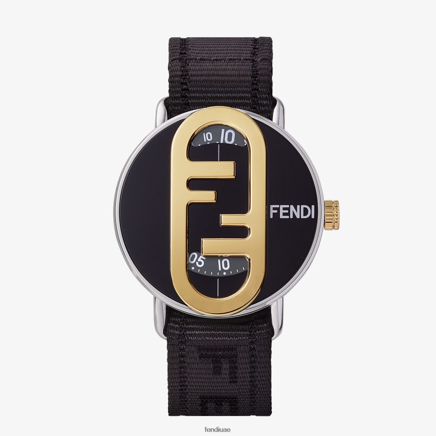 42 ملم - ساعة دائرية بشعار أولوك فضة Fendi رجال مُكَمِّلات TNL80L2347