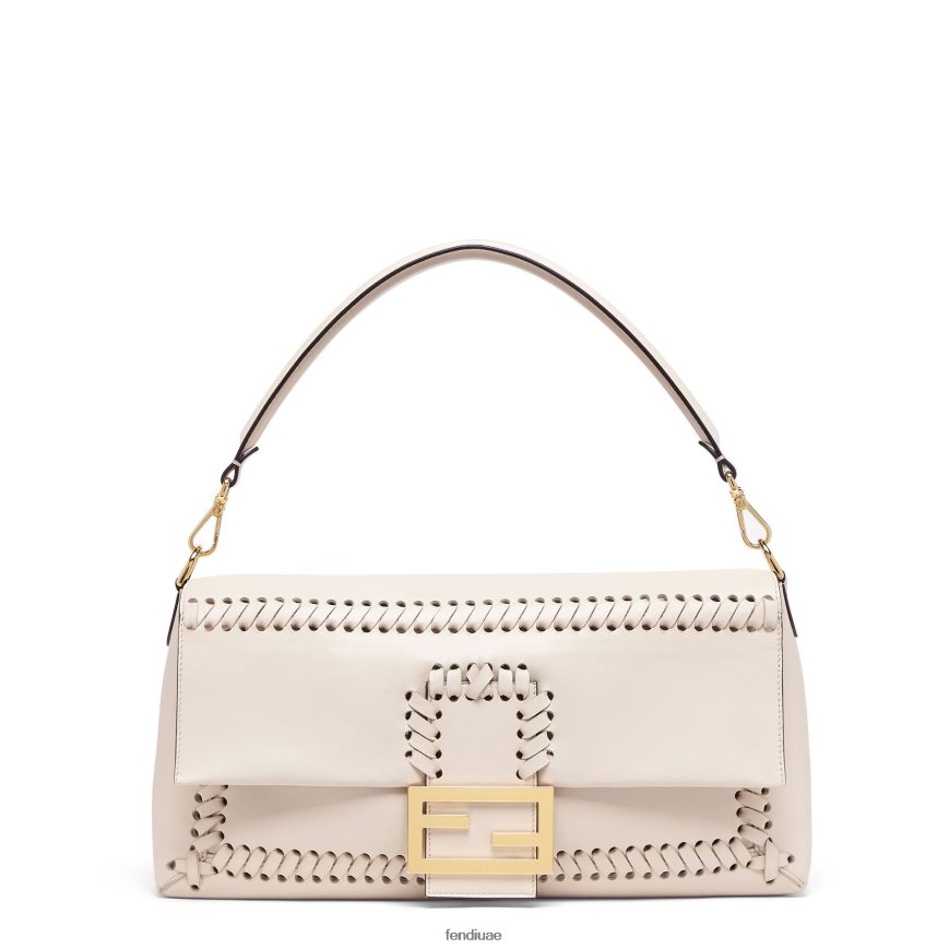 حقيبة من جلد Camellianappa مع خياطة متطابقة لون القرنفل Fendi نحيف مُكَمِّلات TNL80L553