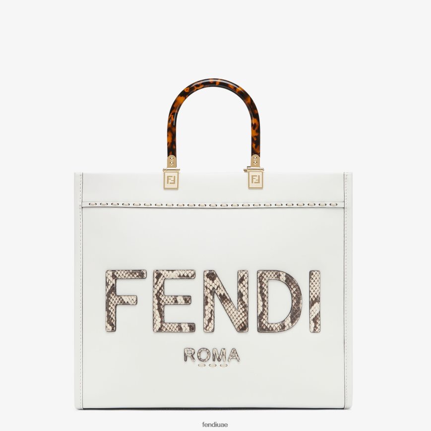 الجلود وElaphe المتسوق أبيض Fendi نحيف مُكَمِّلات TNL80L822