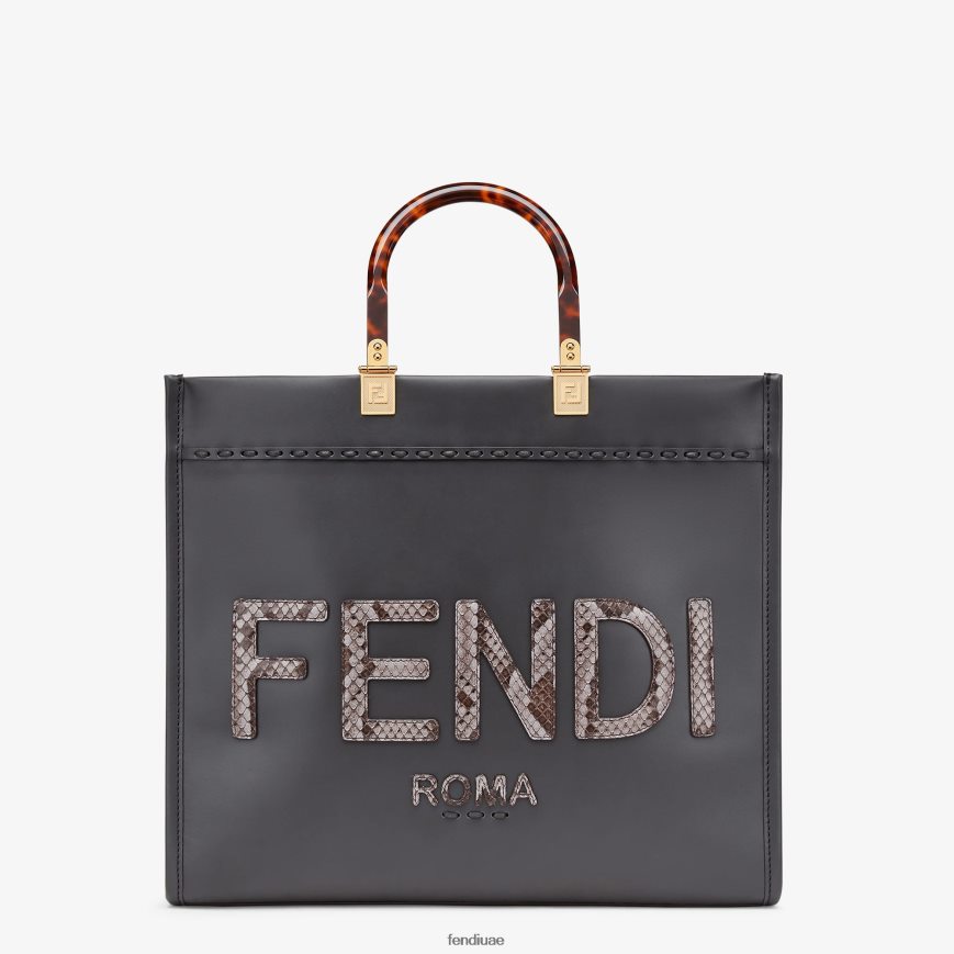الجلود وElaphe المتسوق رمادي Fendi نحيف مُكَمِّلات TNL80L833