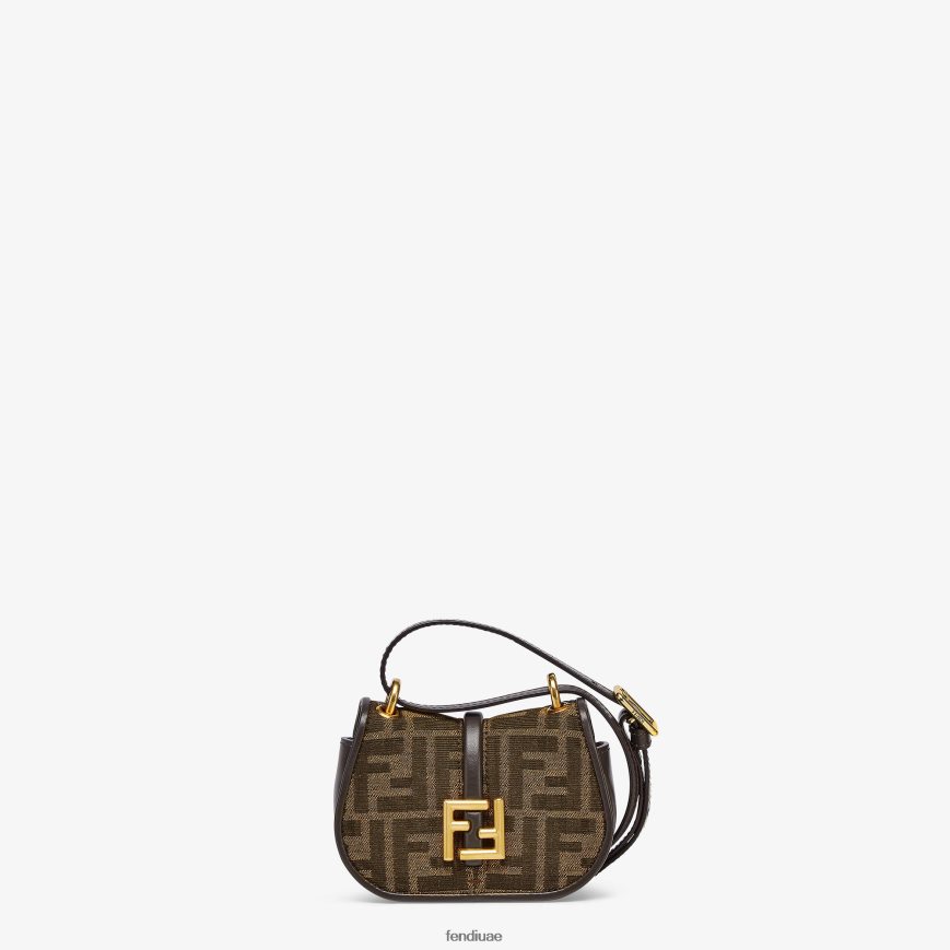 سحر النسيج بني Fendi نحيف مُكَمِّلات TNL80L1