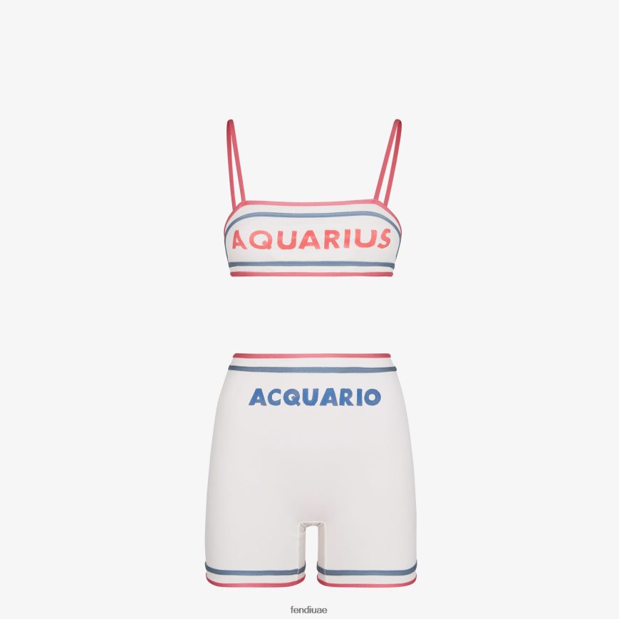 بيكيني ليكرا أبيض Fendi نحيف ثياب TNL80L1022