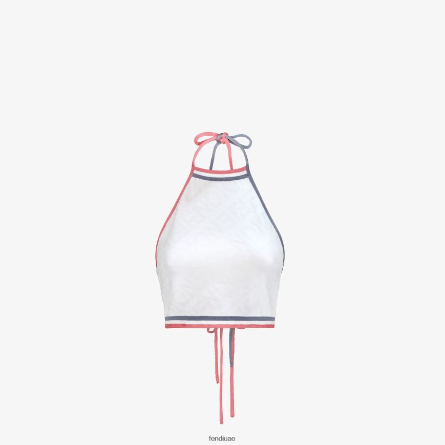 أعلى فسكوزي أبيض Fendi نحيف ثياب TNL80L1032