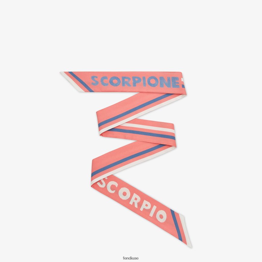 عصابة حرير ملفوفة لون القرنفل Fendi نحيف مُكَمِّلات TNL80L108