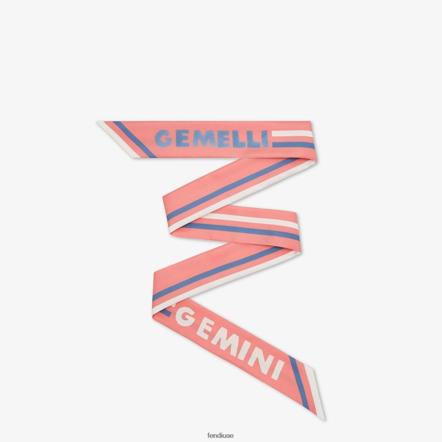 عصابة حرير ملفوفة لون القرنفل Fendi نحيف مُكَمِّلات TNL80L120