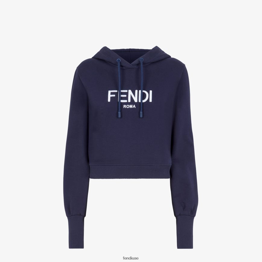 سترة جيرسي أزرق Fendi نحيف ثياب TNL80L1219