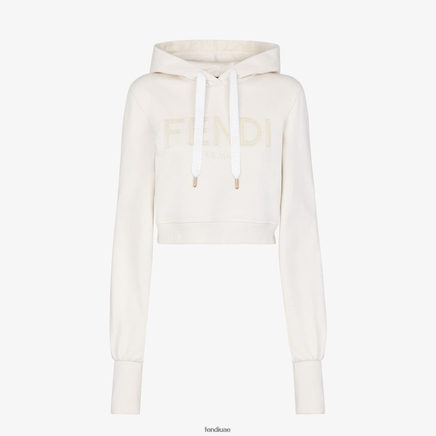 سترة قطن أبيض Fendi نحيف ثياب TNL80L1234