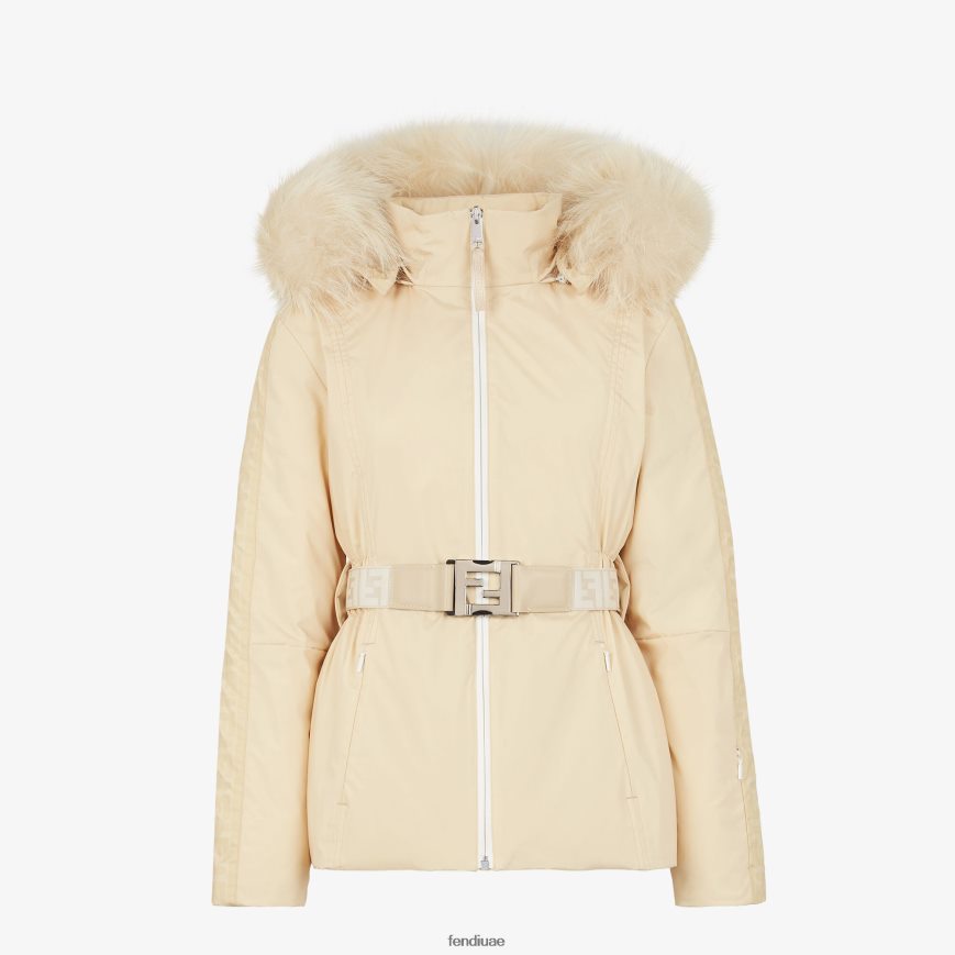 سترة تزلج من النايلون أبيض Fendi نحيف ثياب TNL80L1239