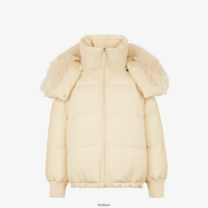 سترة من النايلون أبيض Fendi نحيف ثياب TNL80L1242