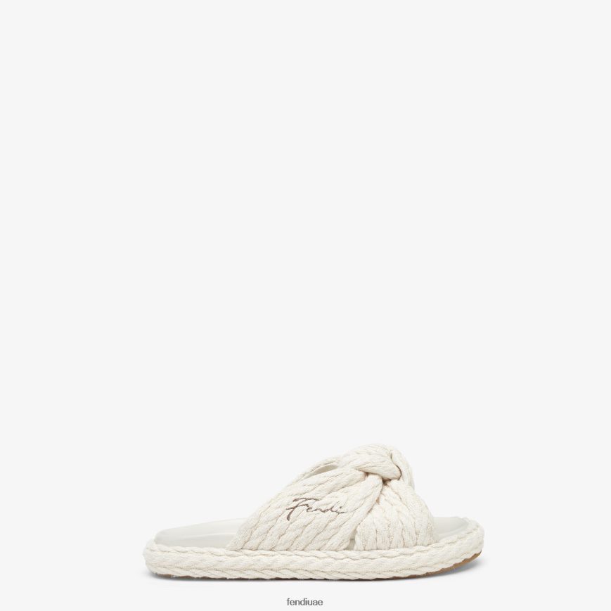 شرائح النسيج اللون البيج Fendi نحيف أحذية TNL80L1311