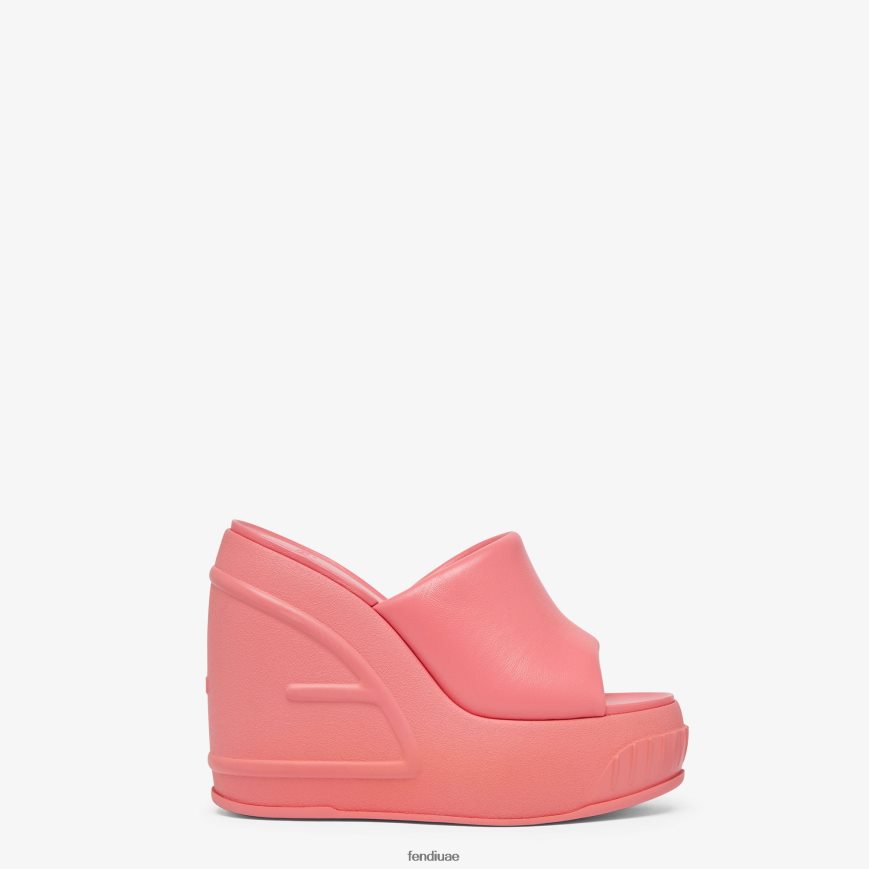 شرائح جلد نابا لون القرنفل Fendi نحيف أحذية TNL80L1330