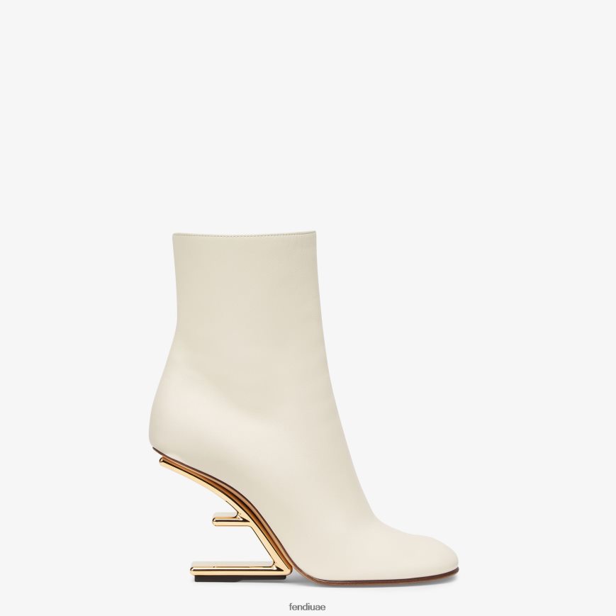 أحذية عالية الكعب من جلد نابا أبيض Fendi نحيف أحذية TNL80L1369