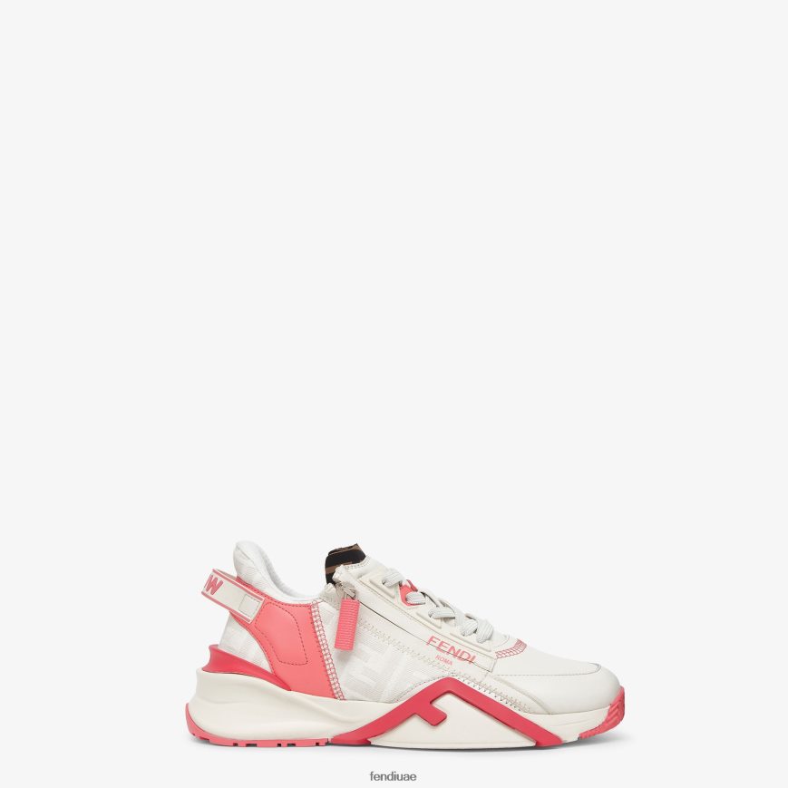 قمم جلدية منخفضة أبيض Fendi نحيف أحذية TNL80L1398