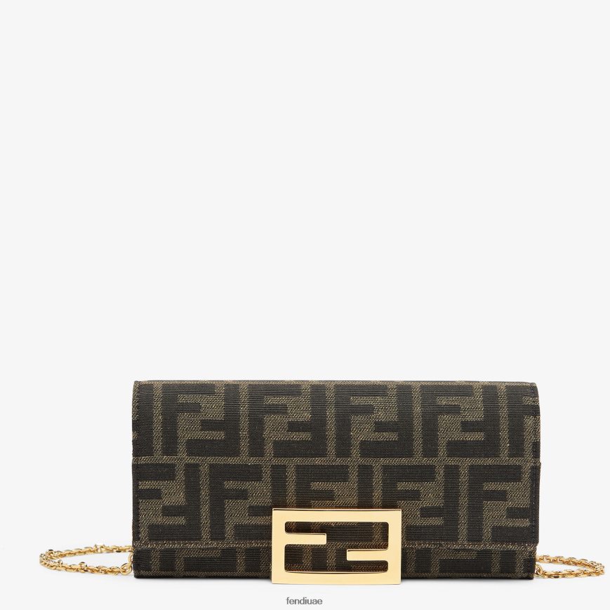 محفظة قماش بني Fendi نحيف مُكَمِّلات TNL80L1418
