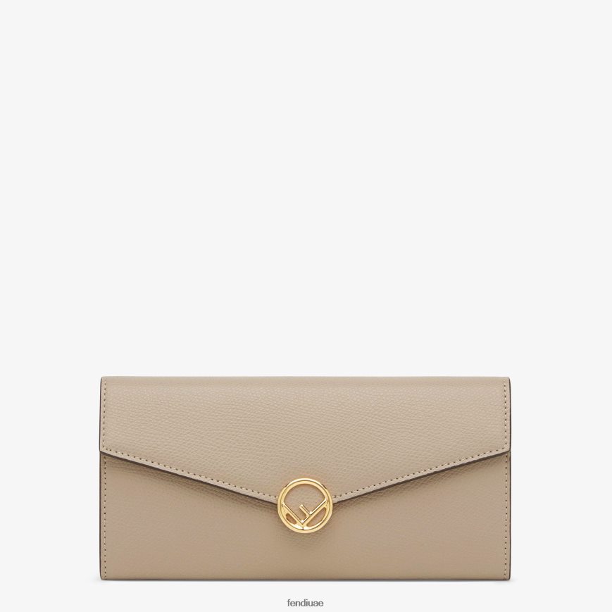 محفظة جلدية كونتيننتال بني Fendi نحيف مُكَمِّلات TNL80L1449
