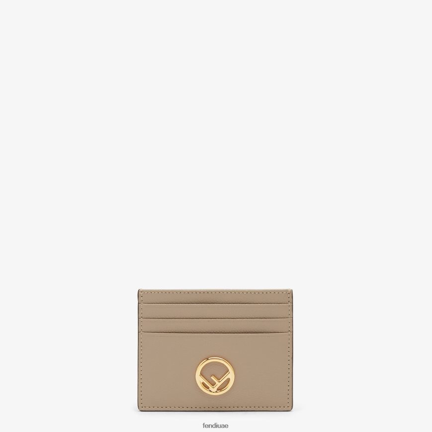 حامل بطاقات جلدي مسطح موضة Fendi نحيف مُكَمِّلات TNL80L1451