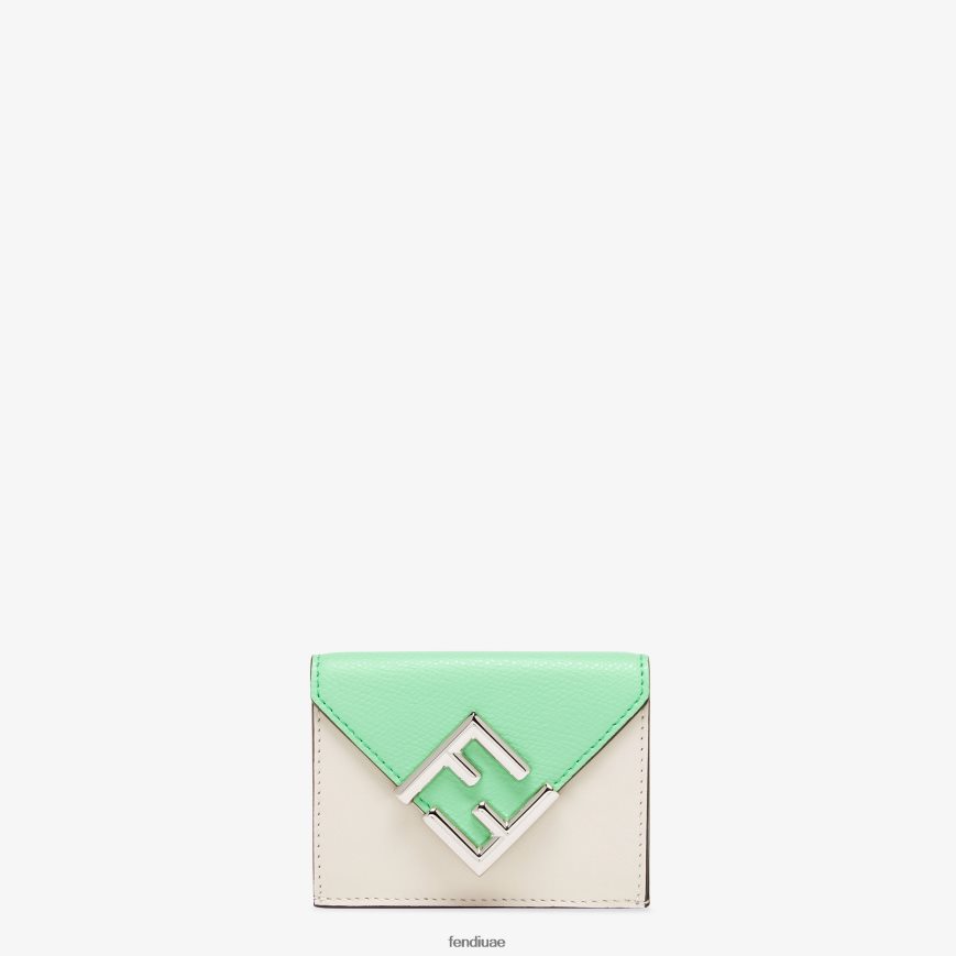 محفظة بلونين وجلدية أبيض Fendi نحيف مُكَمِّلات TNL80L1466