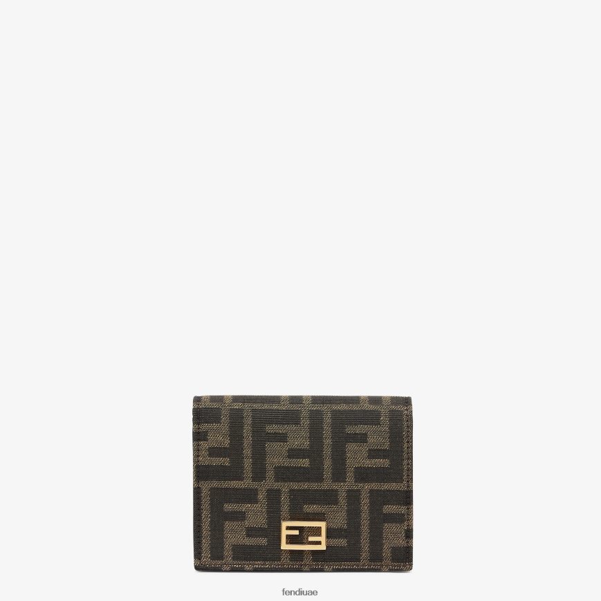 محفظة قماش بني Fendi نحيف مُكَمِّلات TNL80L1493