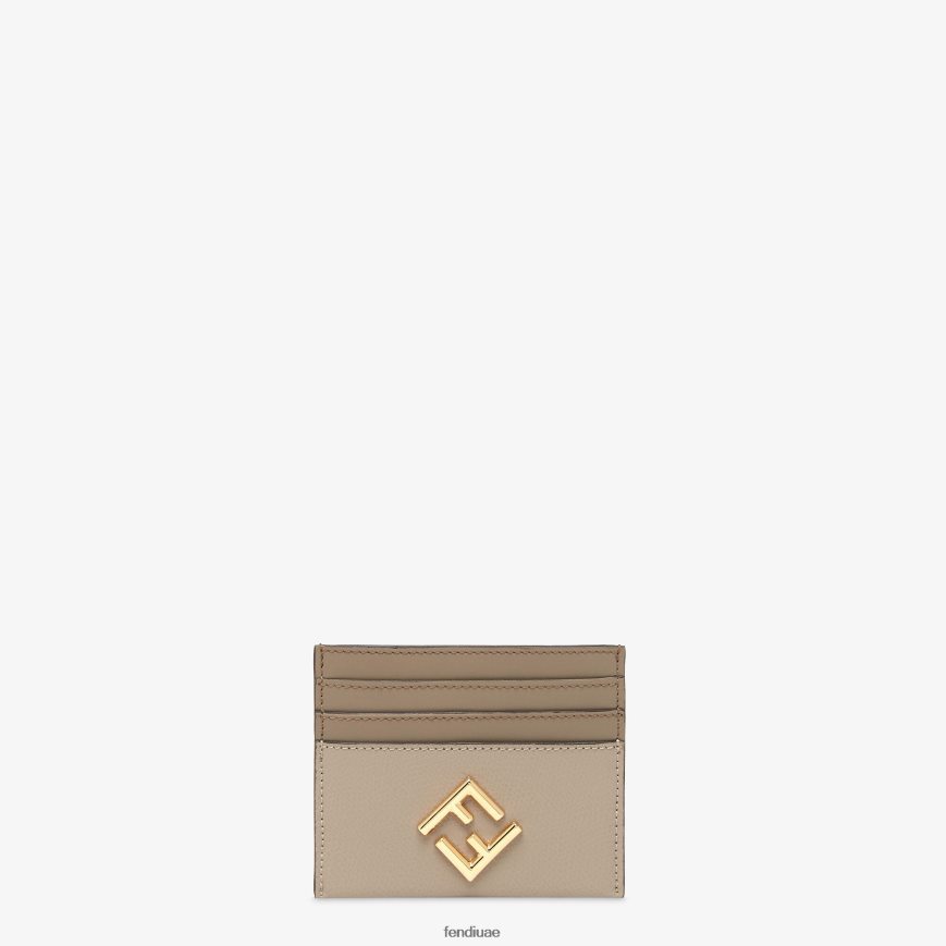 حامل بطاقات مسطح من جلد الحمامة بلونين لون القرنفل Fendi نحيف مُكَمِّلات TNL80L1514