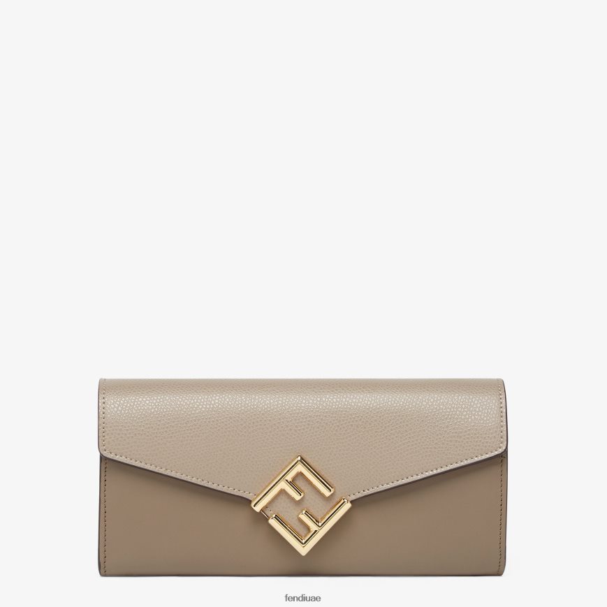 محفظة جلدية بلونين وحمامة أبيض Fendi نحيف مُكَمِّلات TNL80L1515