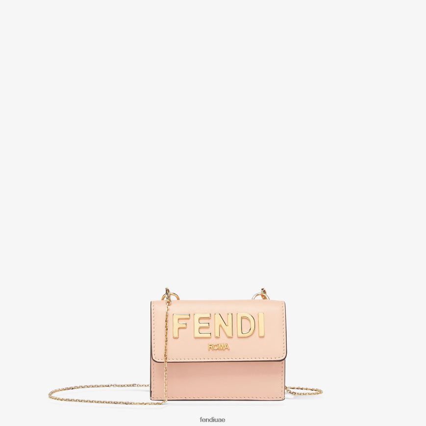 محفظة روما الجلدية لون القرنفل Fendi نحيف مُكَمِّلات TNL80L1538