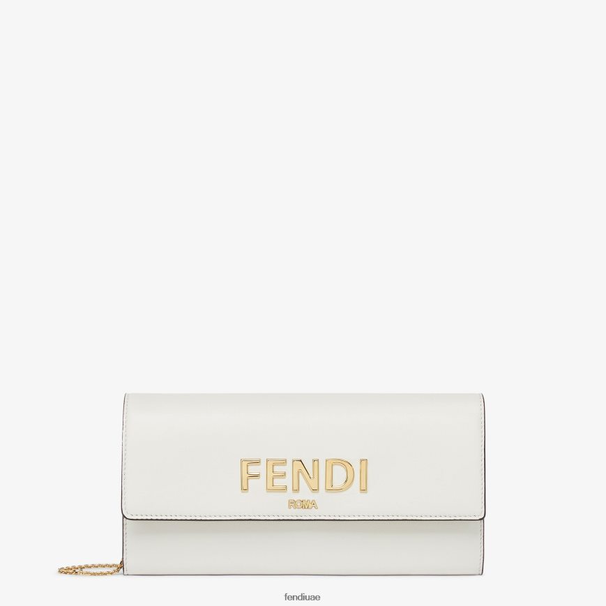 محفظة روما الجلدية أبيض Fendi نحيف مُكَمِّلات TNL80L1540
