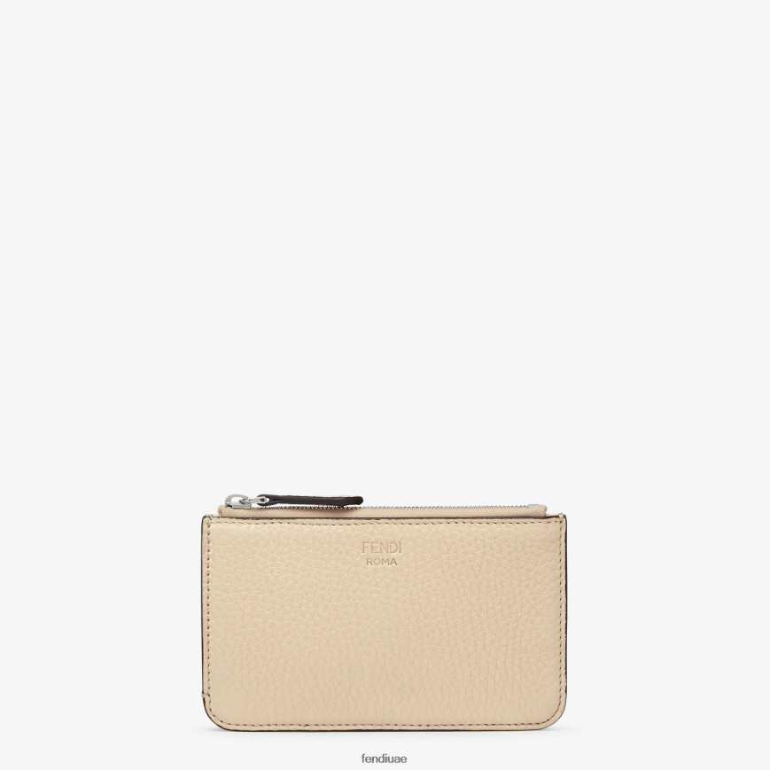 حقيبة جلدية لمفتاح بيكابو اللون البيج Fendi نحيف مُكَمِّلات TNL80L1548