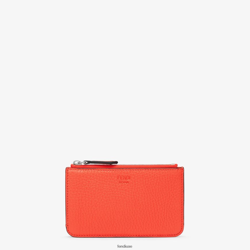 حقيبة جلدية لمفتاح بيكابو أحمر Fendi نحيف مُكَمِّلات TNL80L1550