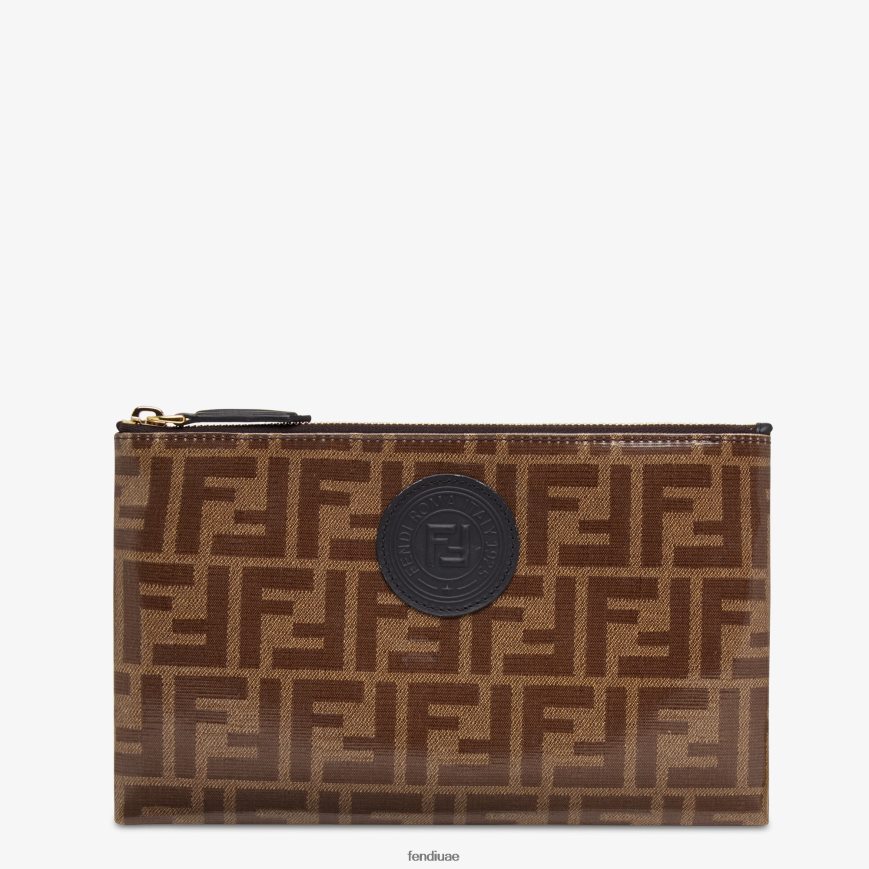 الحقيبة القماش بني Fendi نحيف مُكَمِّلات TNL80L1590