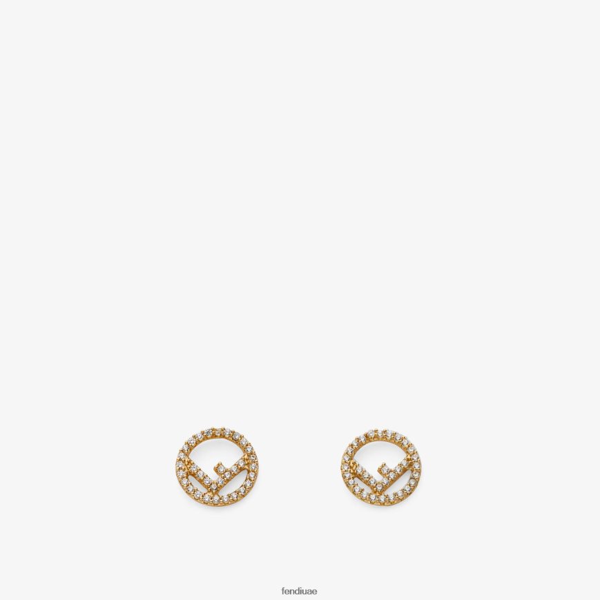 و هو الأقراط ذهب Fendi نحيف مجوهرات TNL80L1617