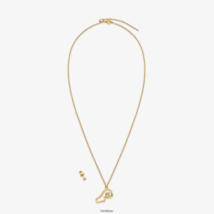 مجموعة برج الحمل ذهب Fendi نحيف مجوهرات TNL80L1633