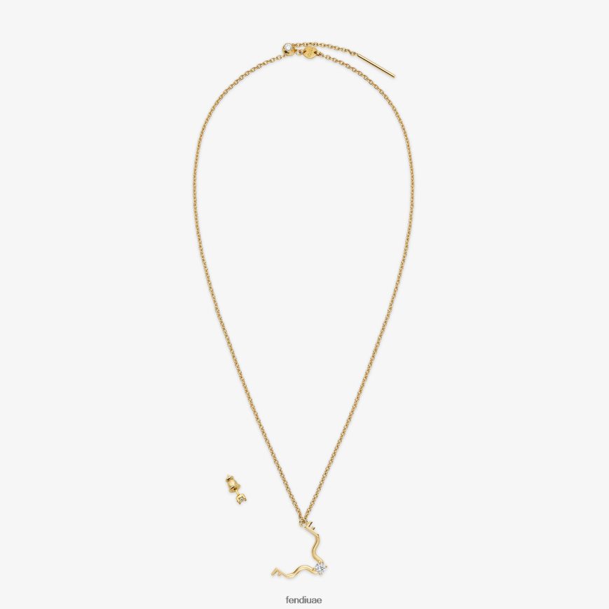 مجموعة الثور ذهب Fendi نحيف مجوهرات TNL80L1634