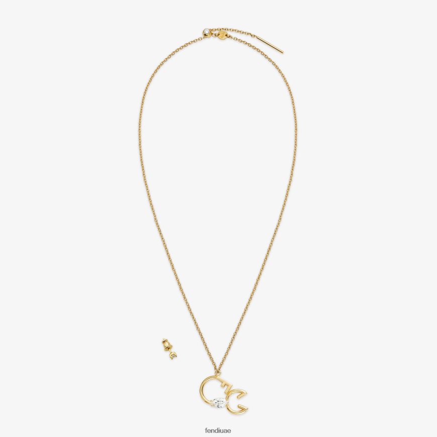 مجموعة العقرب ذهب Fendi نحيف مجوهرات TNL80L1644