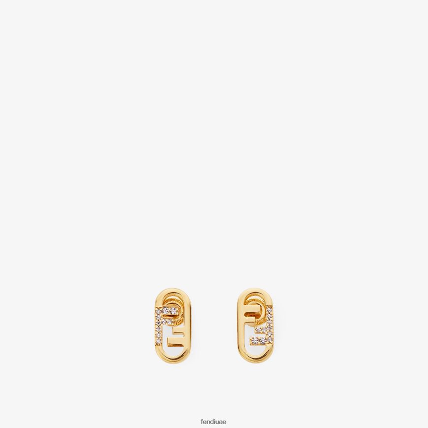 أقراط أولوك ذهب Fendi نحيف مجوهرات TNL80L1659