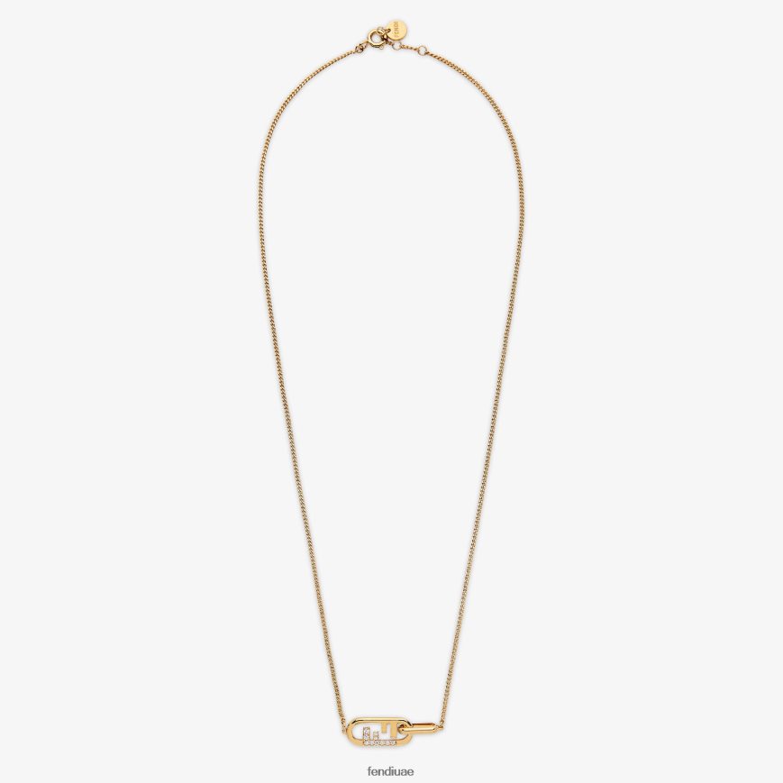 قلادة أولوك ذهب Fendi نحيف مجوهرات TNL80L1681