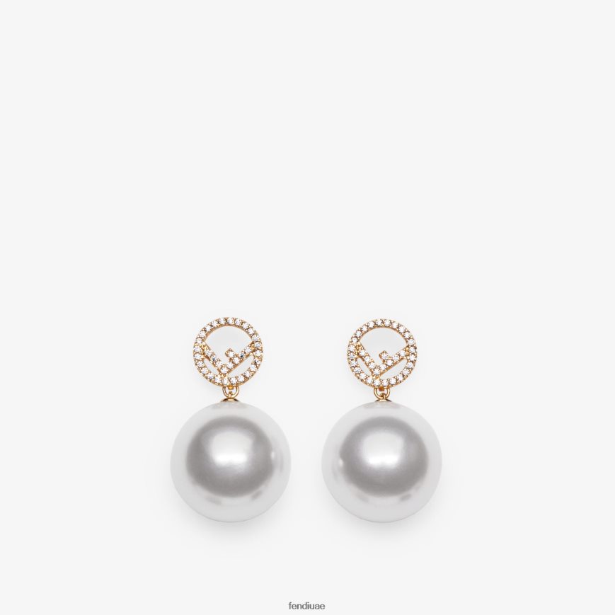 و هو الأقراط ذهب Fendi نحيف مجوهرات TNL80L1754