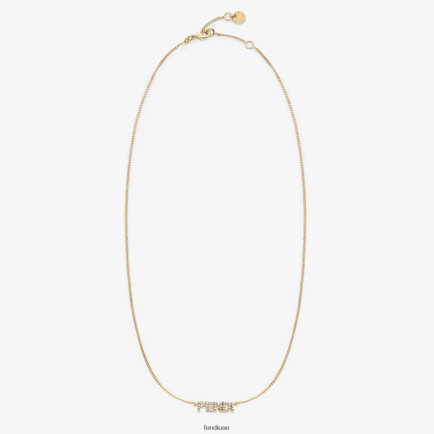 قلادة التوقيع ذهب Fendi نحيف مجوهرات TNL80L1774