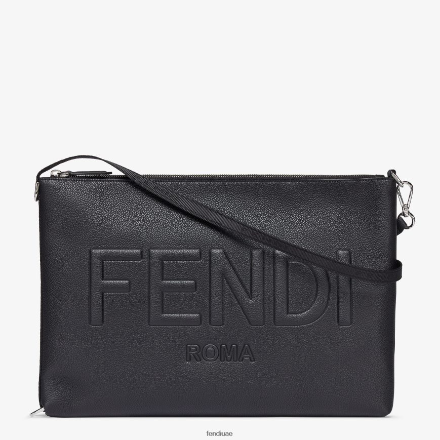 حقيبة جلدية مميزة لجهاز الكمبيوتر أسود Fendi رجال مُكَمِّلات TNL80L1878