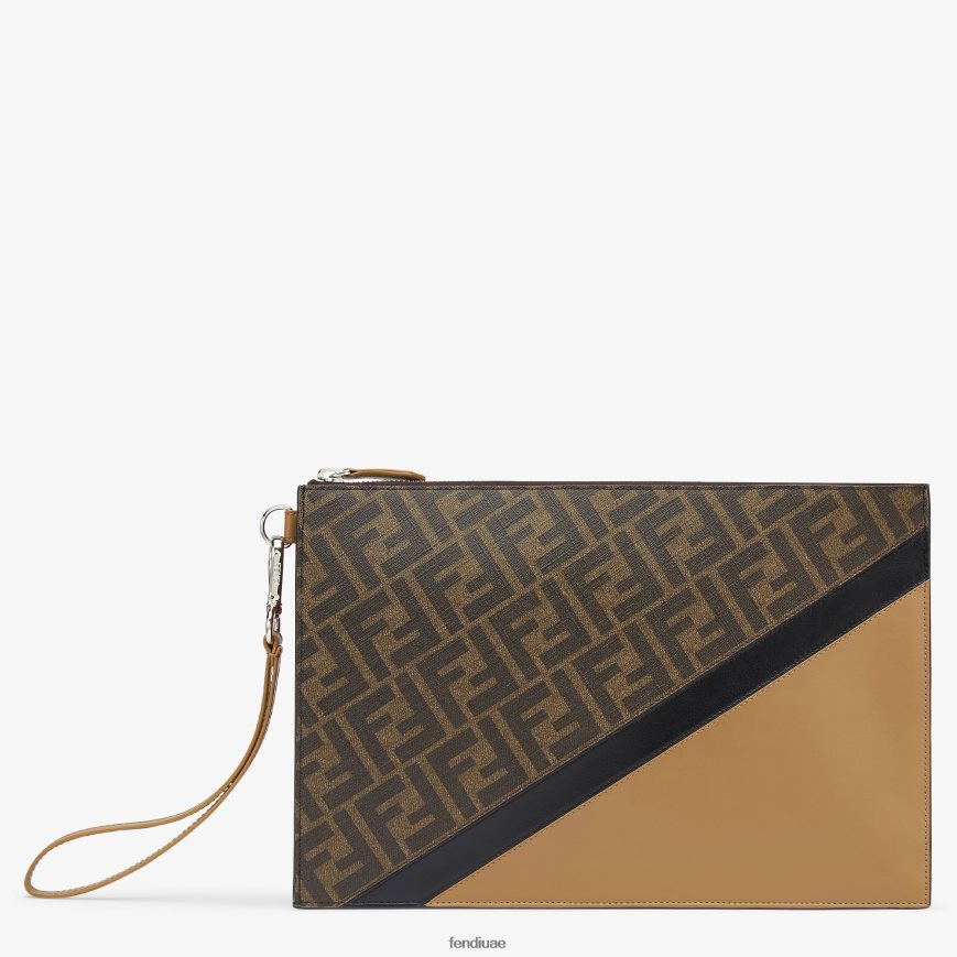 حقيبة من القماش بني Fendi رجال مُكَمِّلات TNL80L1899