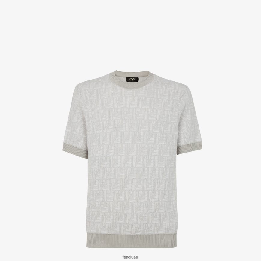 كنزة صوف اللون البيج Fendi رجال ثياب TNL80L1915