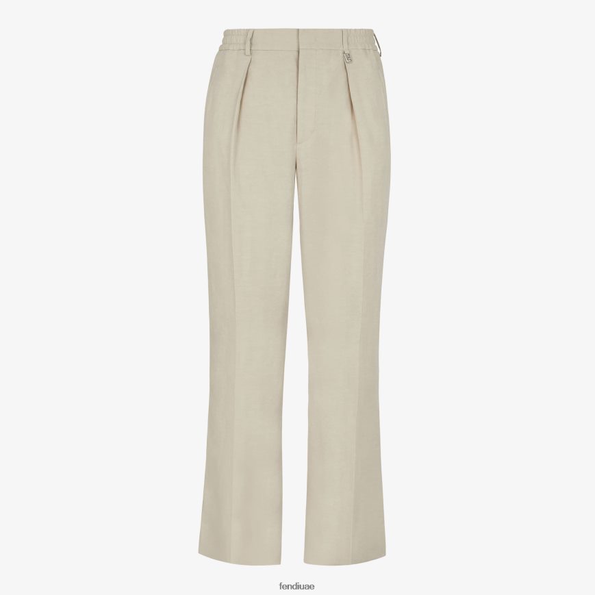 سراويل الكتان رمادي Fendi رجال ثياب TNL80L1916