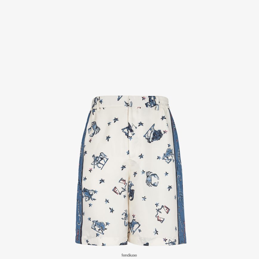 سراويل حرير متعدد الألوان Fendi رجال ثياب TNL80L1954