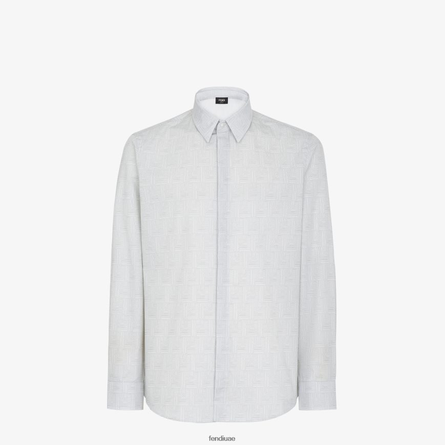 قميص قطني اللون البيج Fendi رجال ثياب TNL80L1979