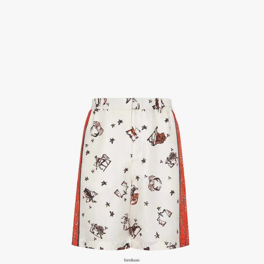 سراويل حرير متعدد الألوان Fendi رجال ثياب TNL80L1980