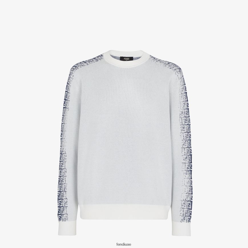 سترة قطنية أبيض Fendi رجال ثياب TNL80L2034