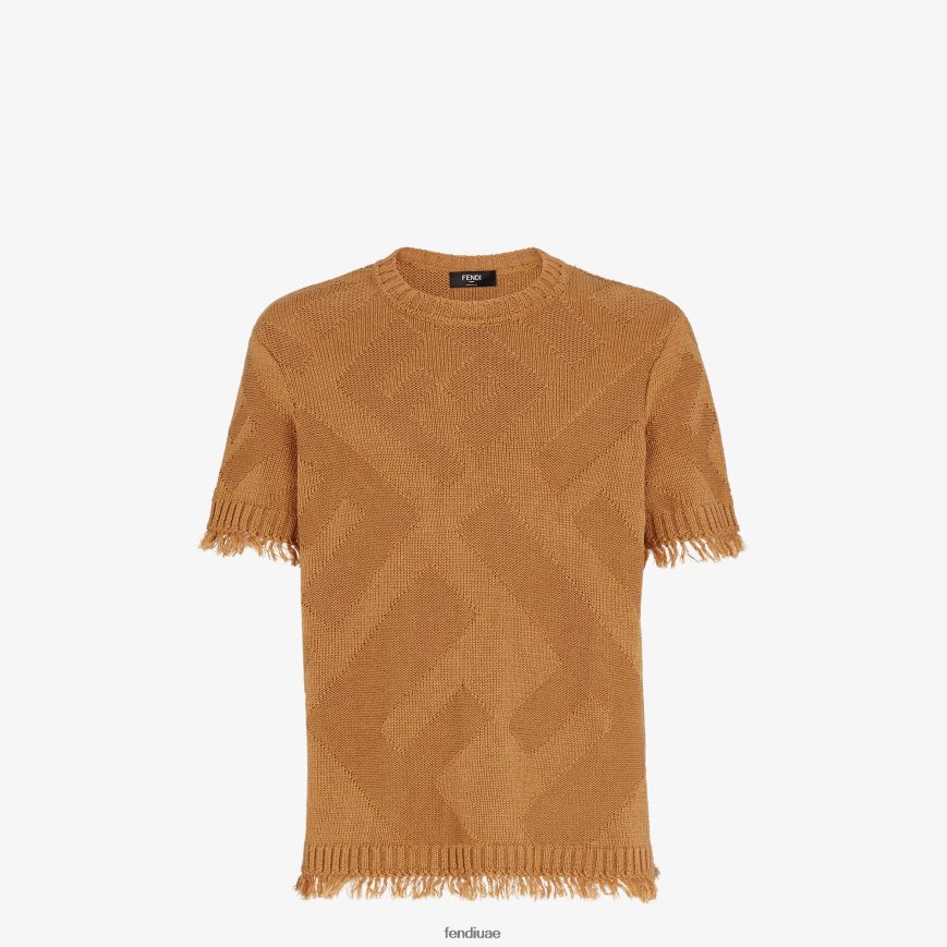 سترة قطنية بني Fendi رجال ثياب TNL80L2043