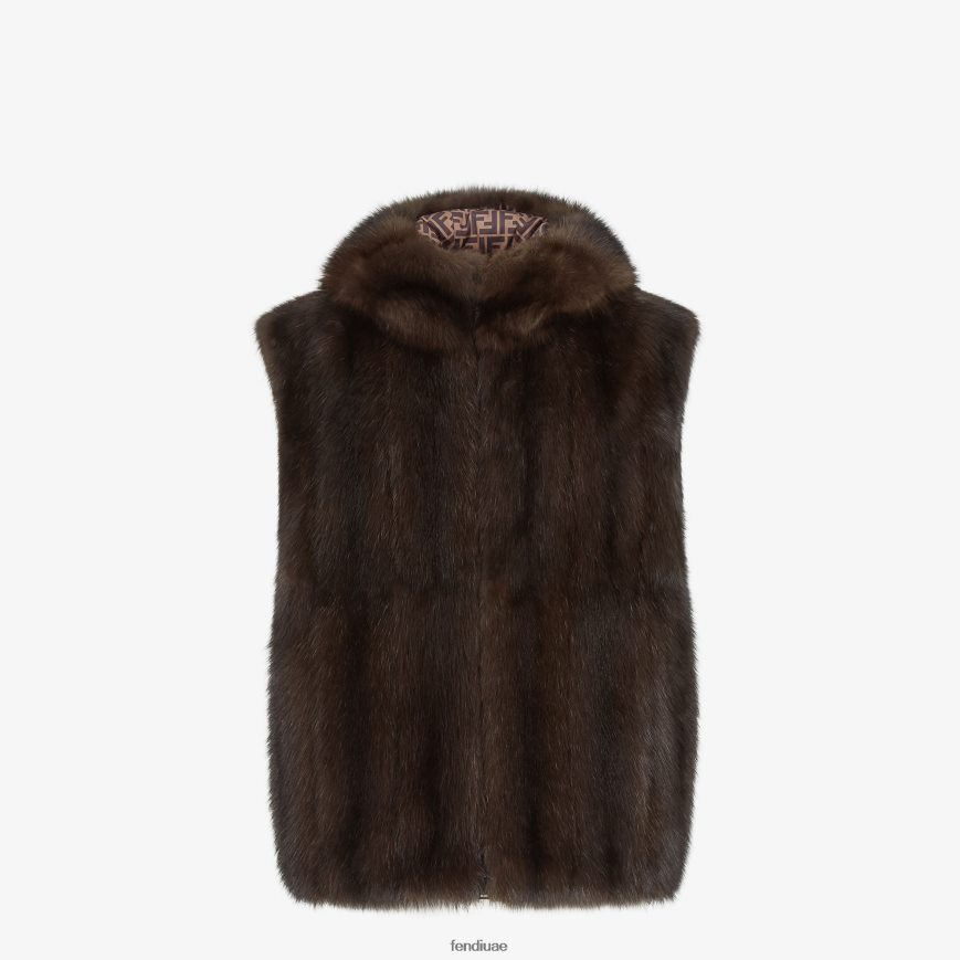 جيليه السمور بني Fendi رجال ثياب TNL80L2124