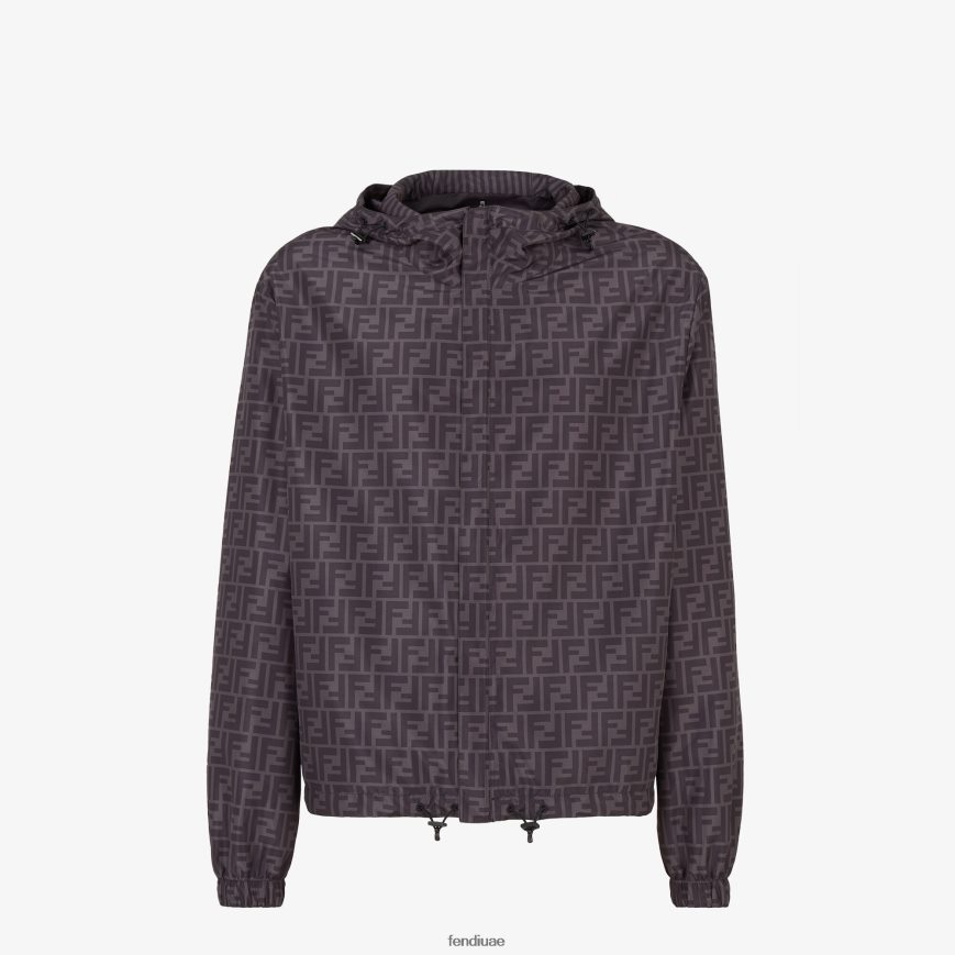 سترة نايلون أسود Fendi رجال ثياب TNL80L2130