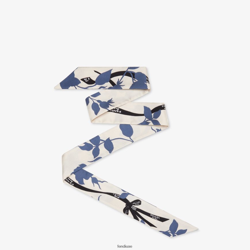 عصابة من الحرير العضوي أزرق Fendi نحيف مُكَمِّلات TNL80L215